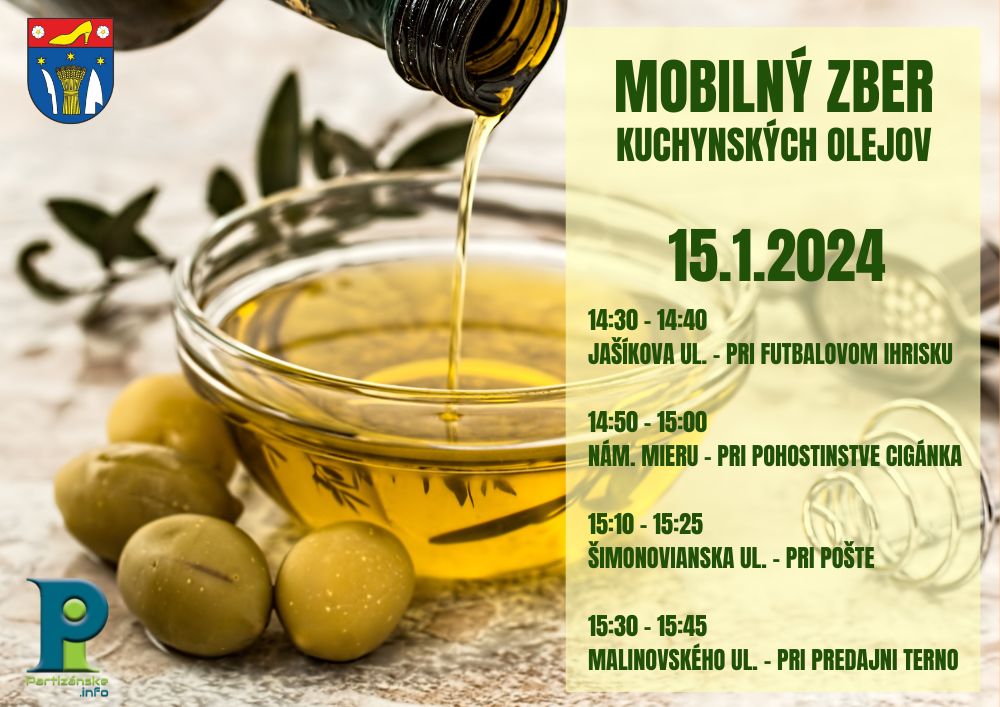 Mobilný zber kuchynských olejov @ viaceré ms. časti