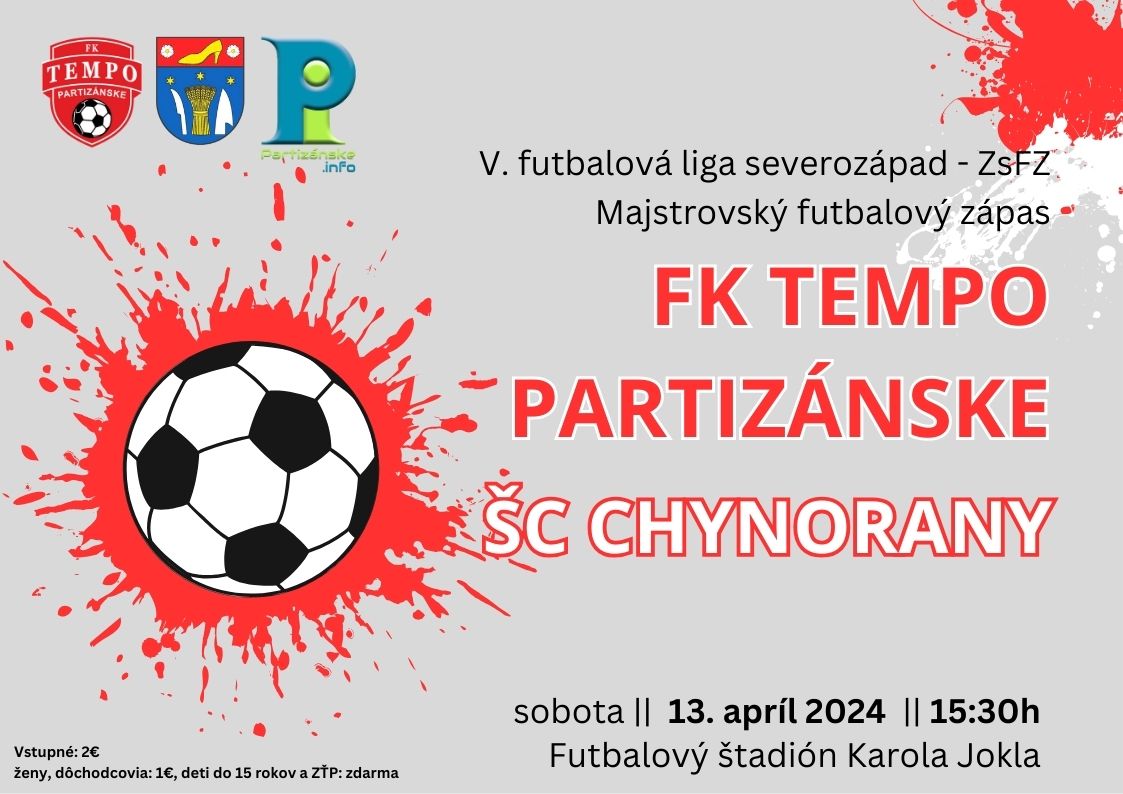 Futbal: Partizánske - Chynorany @ futbalový štadión Karola Jokla