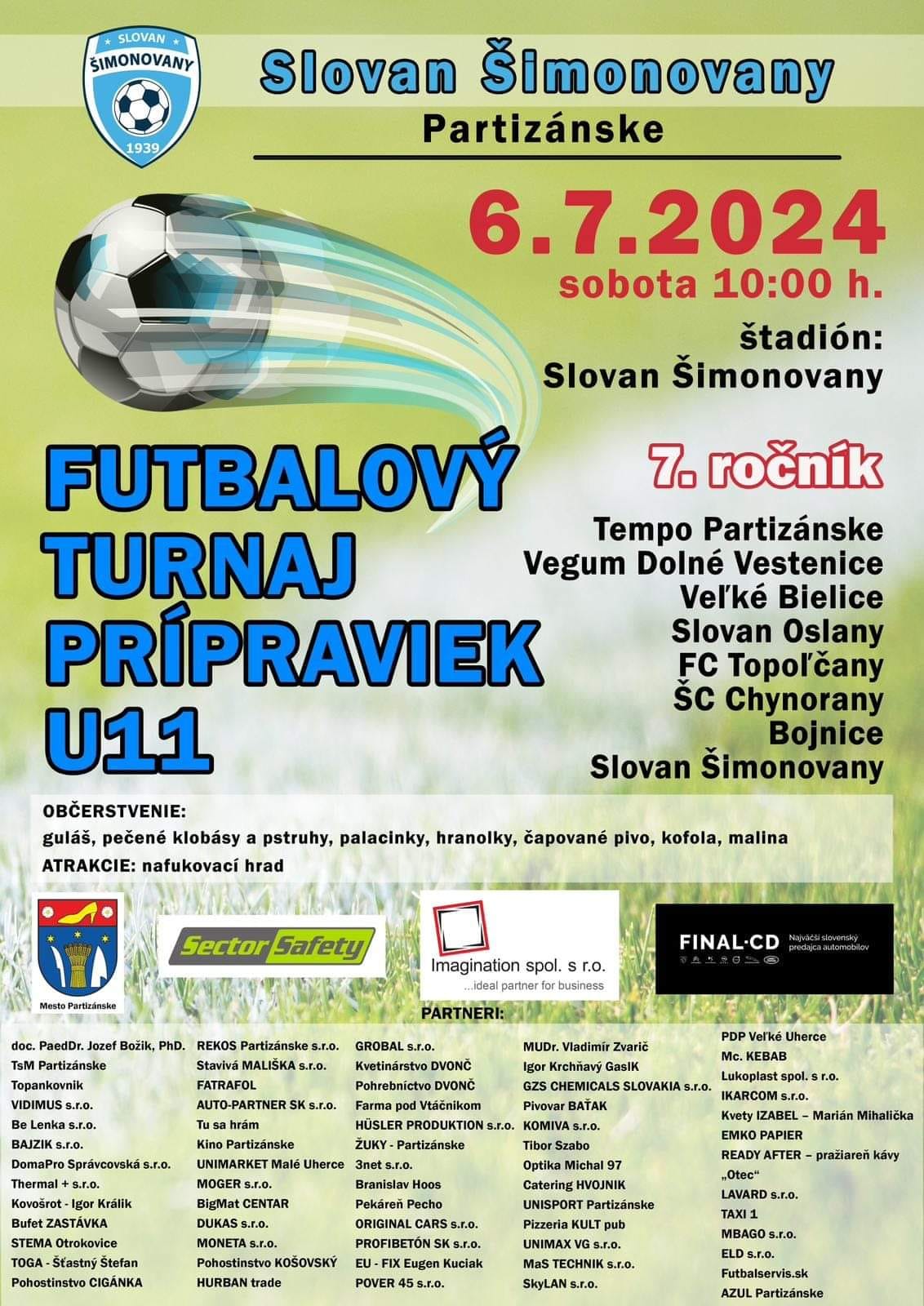 Futbalový turnaj prípraviek @ Futbalové ihrisko Šimonovany