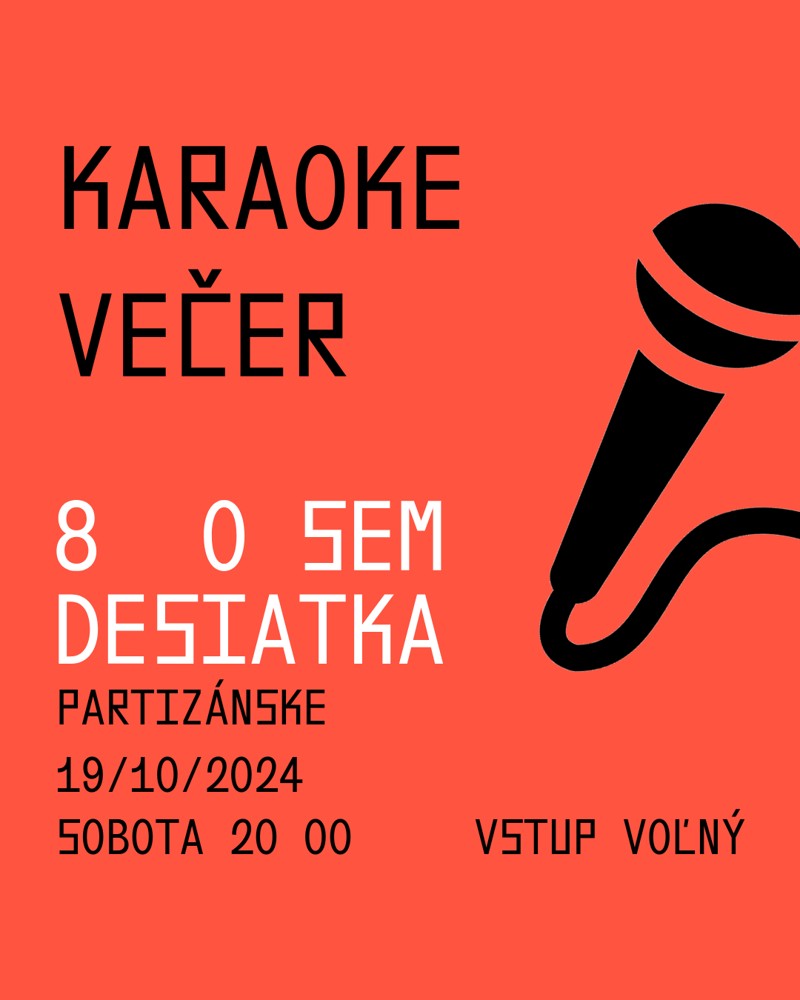 Karaoke večer v Osemdesiatke @ Osemdesiatka