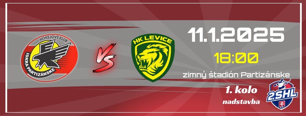 Hokej: Partizánske - Levice @ Zimný štadión