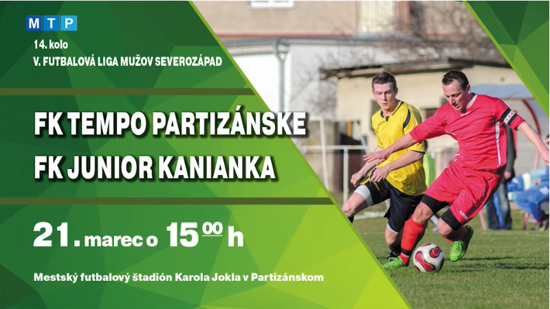Futbal: Partizánske - Kanianka @ Futbalový štadión Karola Jokla
