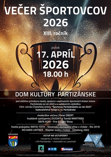 Večer športovcov @ spoločenská sála Domu kultúry