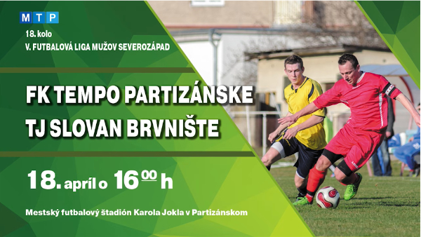Futbal: Partizánske - Brvnište @ Futbalový štadión Karola Jokla