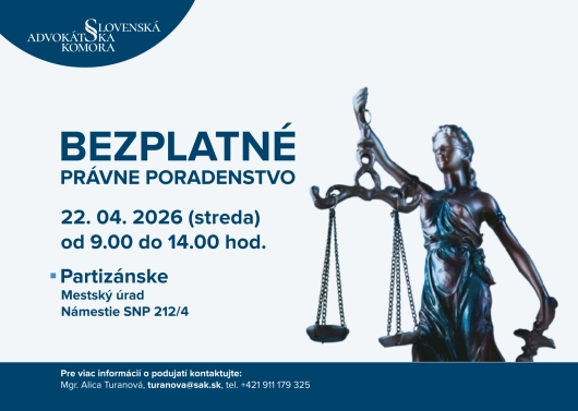 Bezplatné právne poradenstvo @ Malá zasadačka MsÚ