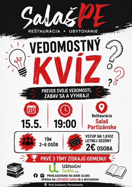 Vedomostný kvíz na Salaši @ Salaš reštaurácia a penzión