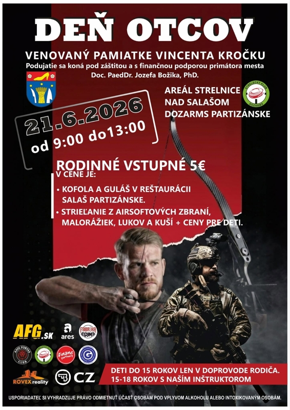 Deň otcov - venovaný pamiatke Vincenta Kročku @ strelnica DOZARMS Partizánske